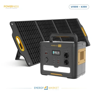 Station d'énergie Portable Hiker U1500 + Panneau Solaire Portable SolarX S200